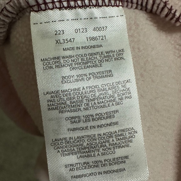 Columbia Two Tone Fleece Jacket Women's Sz L Burgundy Pink Full Zip Outdoor Work - Picture 6 of 6